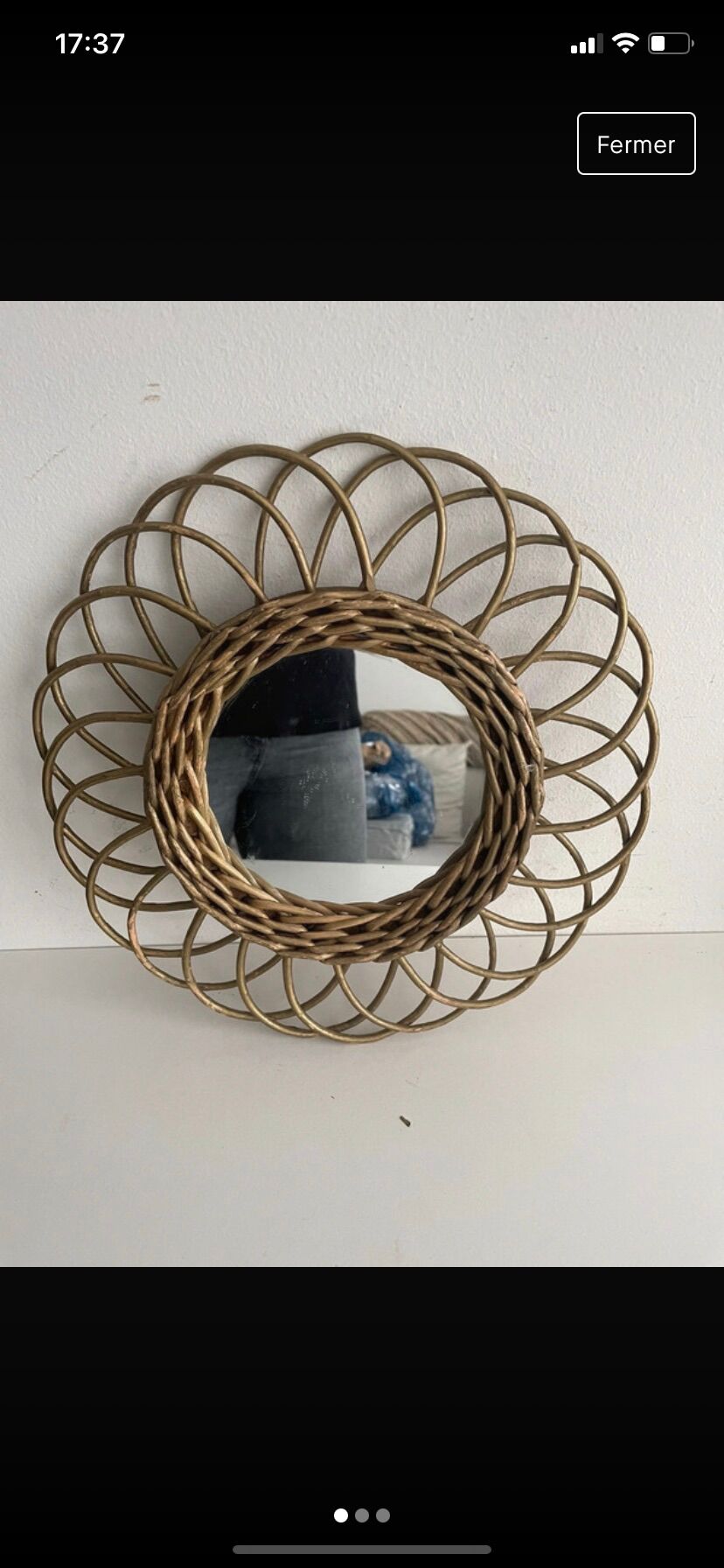 Wicker mirror