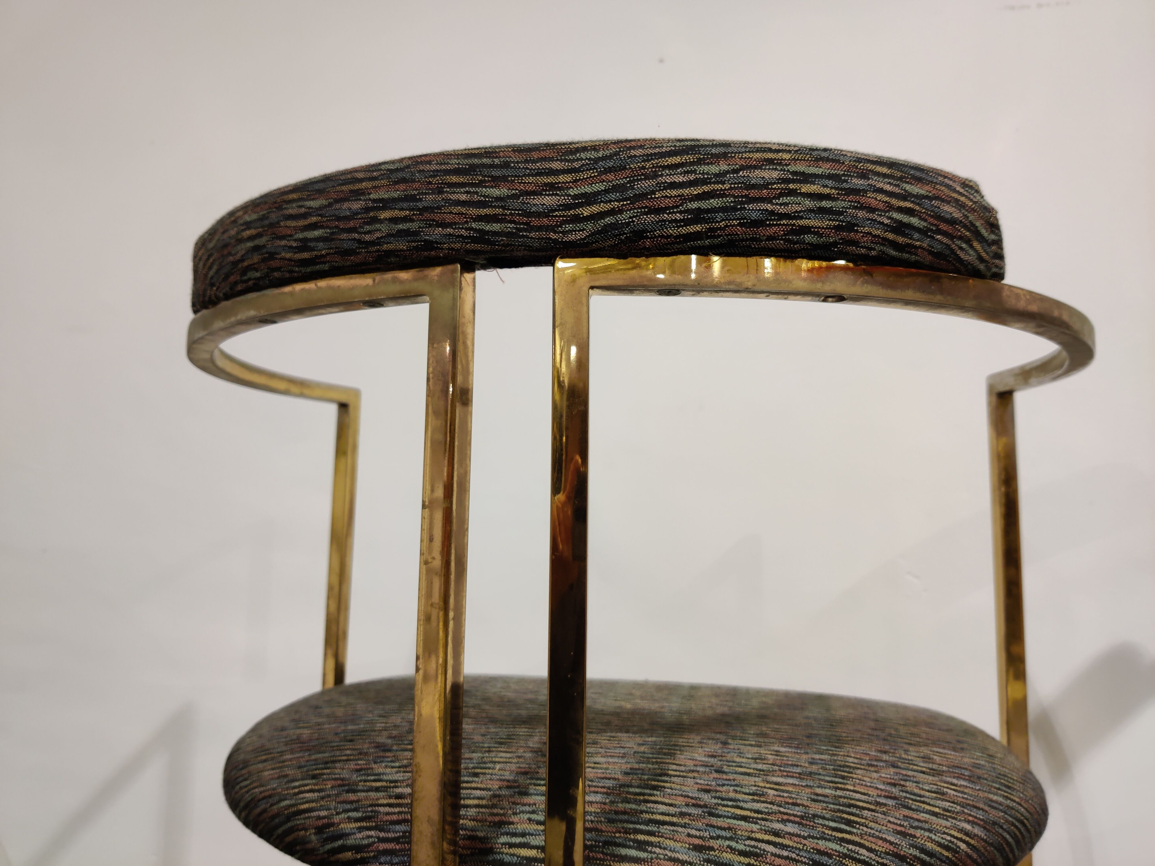 Vintage brass dining room set by Belgochrom, 1970s