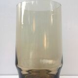 Verres vintages en verre marron fumé