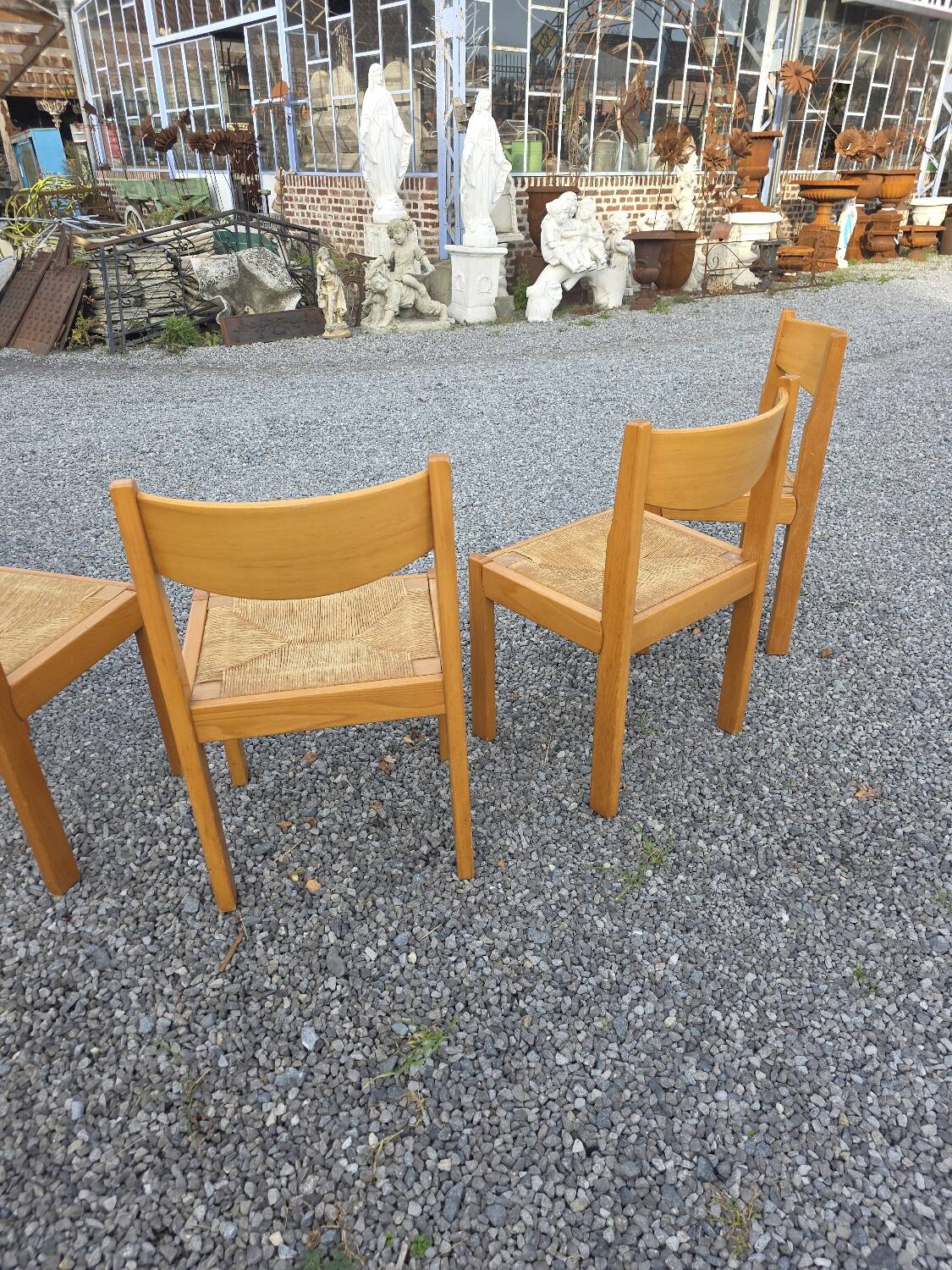 6 chaises vintage en orme maison Regain années 60