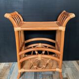 Vintage rattan side table from the 70s