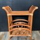 Vintage rattan side table from the 70s