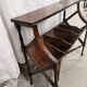 Two-tier mahogany magazine/vinyl rack
