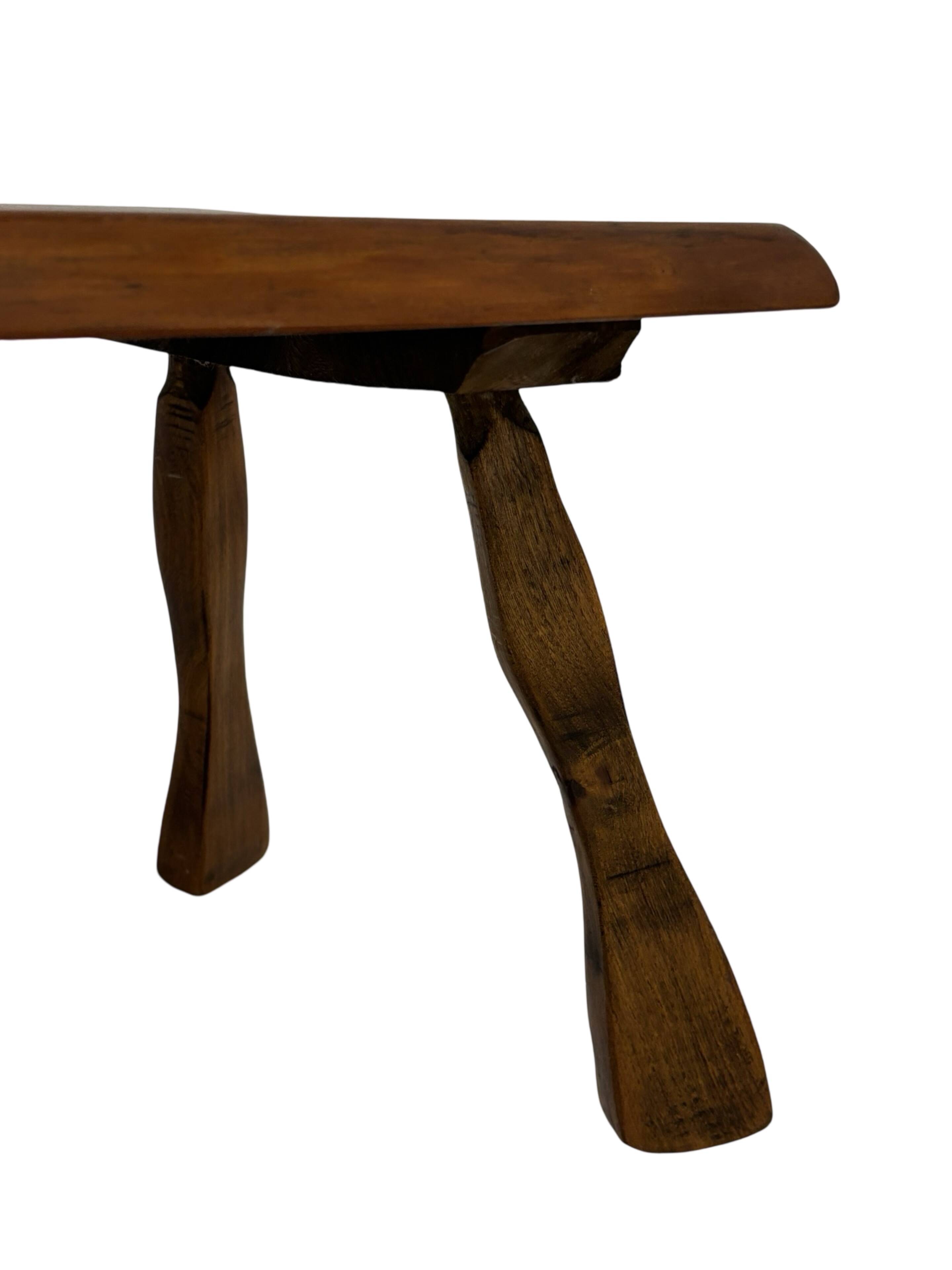 Vintage wooden side table small table wabi sabi natural design