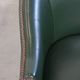 Green Cowhide Leather and Wooden Side/Dining/Desk Chair in English Style