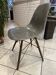 DSW chair elephant grey fibre, walnut dowel, Eames, Herman Miller, vintage.