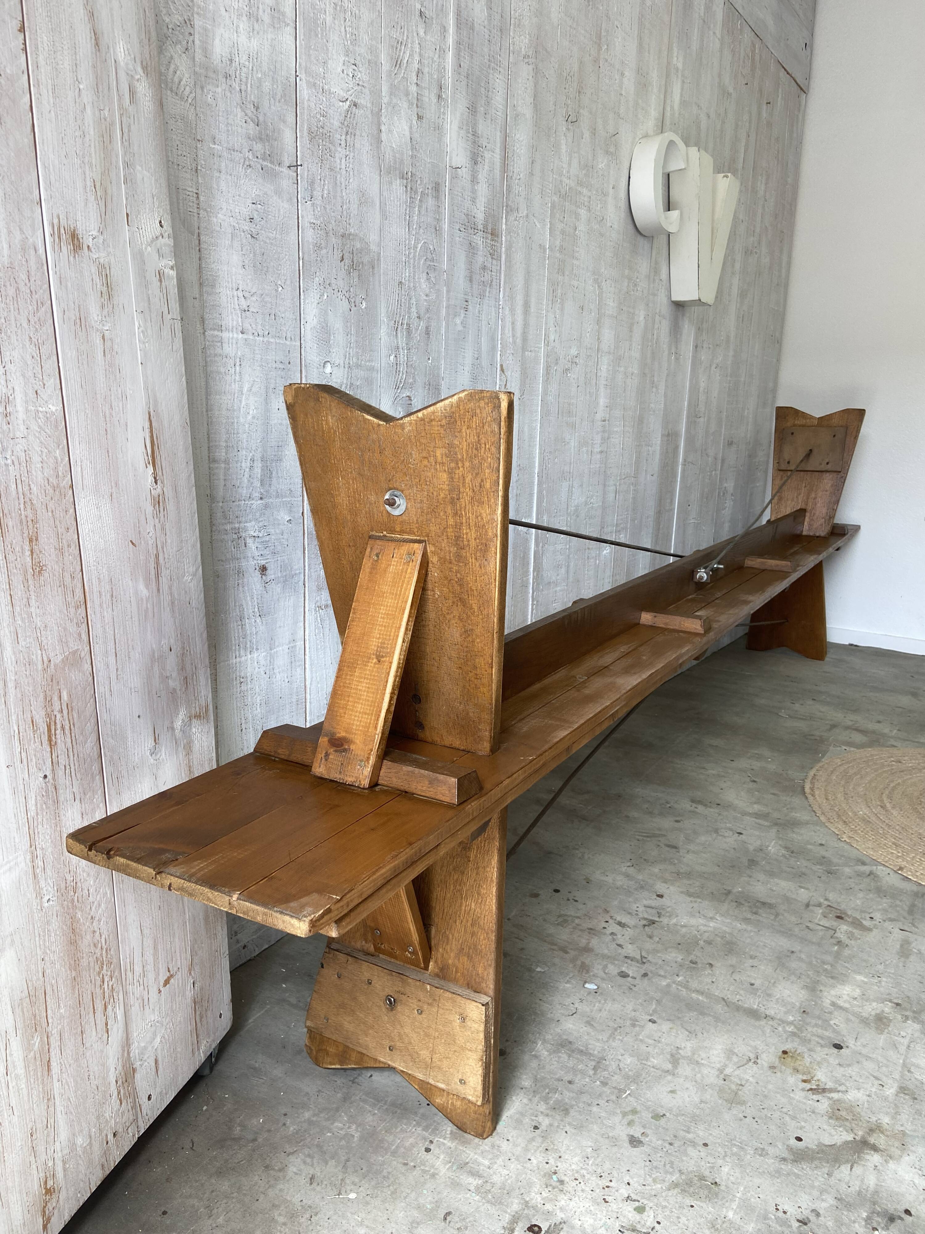 Pair of antique farm benches