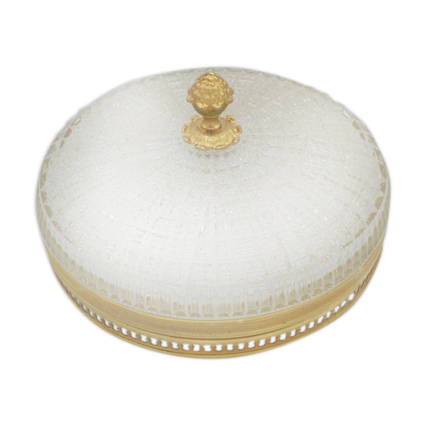 Lucien Gau glass and brass ceiling