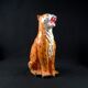 Vintage ceramic leopard statue from the 1970s Hollywood Regency period
