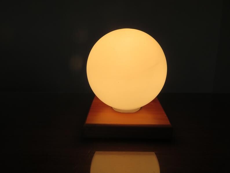 Scandinavian wood and white opaline 70s