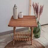 Rattan table 70s