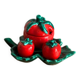 Ensemble barbotine Salière poivrière pot à moutarde