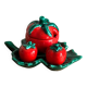 Barbotine set Salt shaker pepper shaker mustard pot