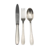 Menagere art deco metal silver 36 pieces silver halberd head