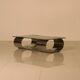 Glass and metal coffee table by Francois Monnet for Kappa Italia 70's