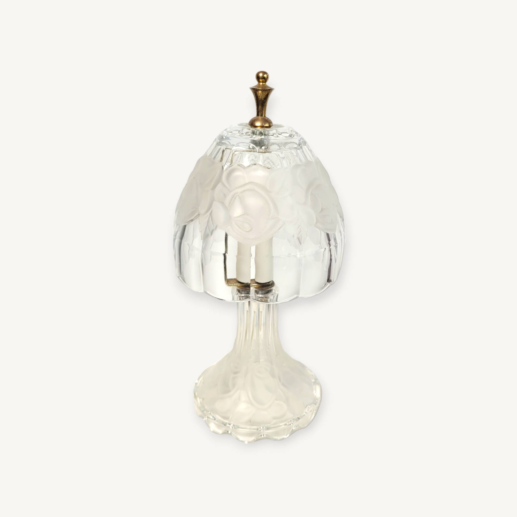 1960 crystal boudoir lamp