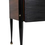 Pair of Italian cabinets in teak veneer. 1960s.