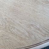 Renovated Louis Philippe round extendable dining table 115cm for 6 people.