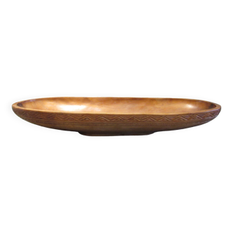 AFRICAN TEAK WOOD OVAL DISH