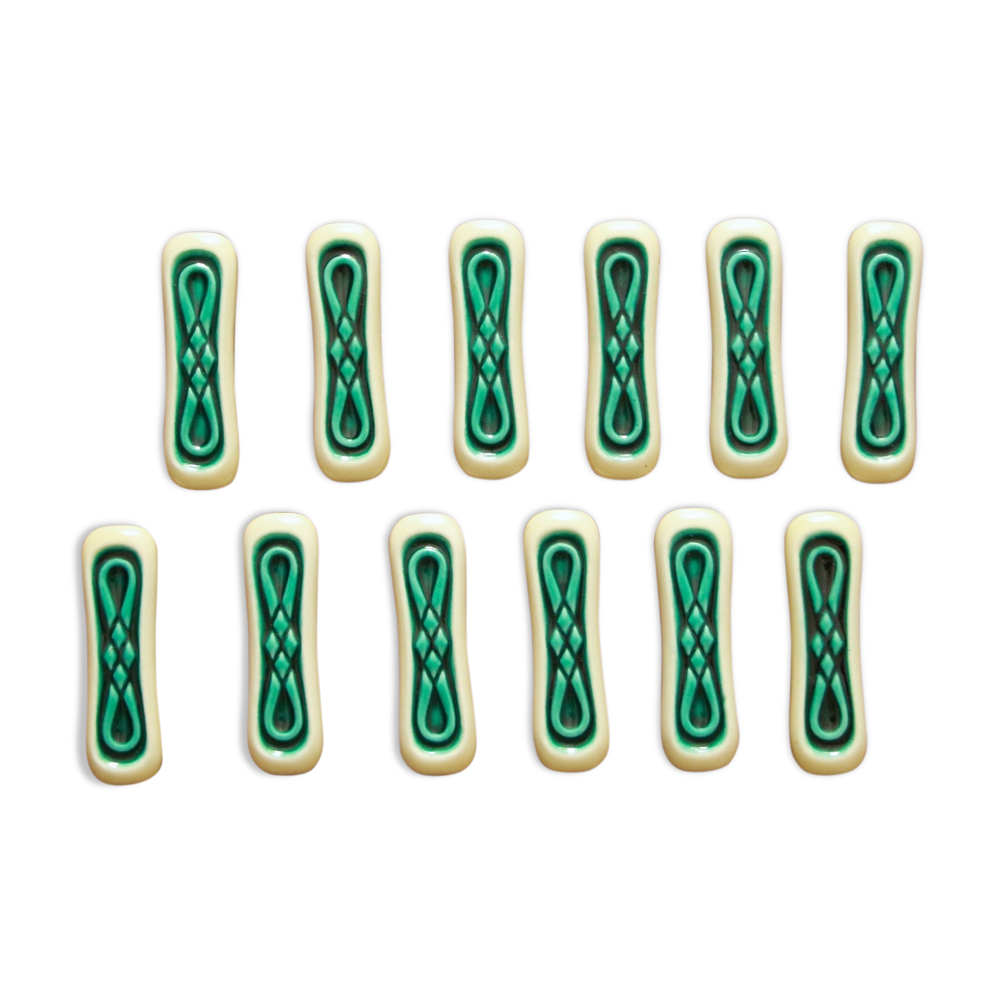 Porte-couteaux en céramique turquoise