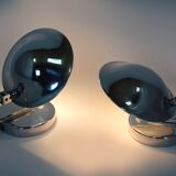 Bauhaus Style Chrome Bedside Table Lamps from Napako, Czechoslovakia, 1930s