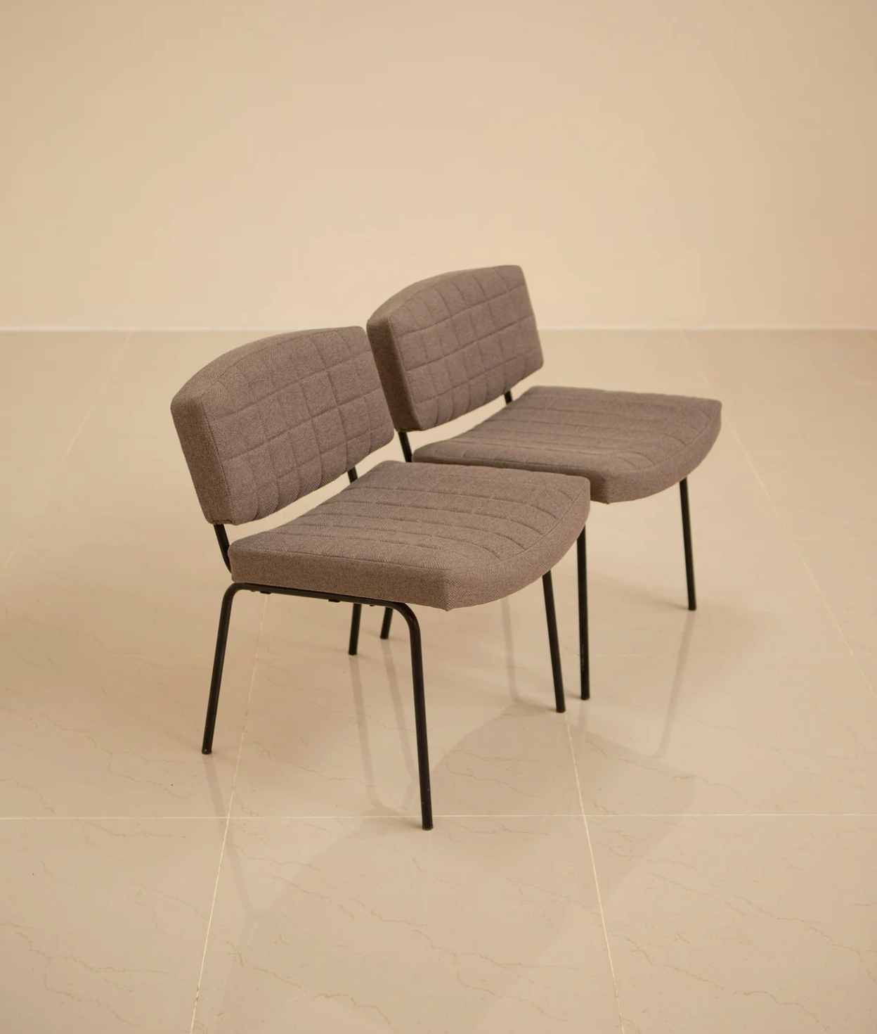 Pair of armchairs "Conseil" by Pierre Guariche for Meurop 60's
