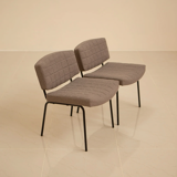 Pair of armchairs "Conseil" by Pierre Guariche for Meurop 60's