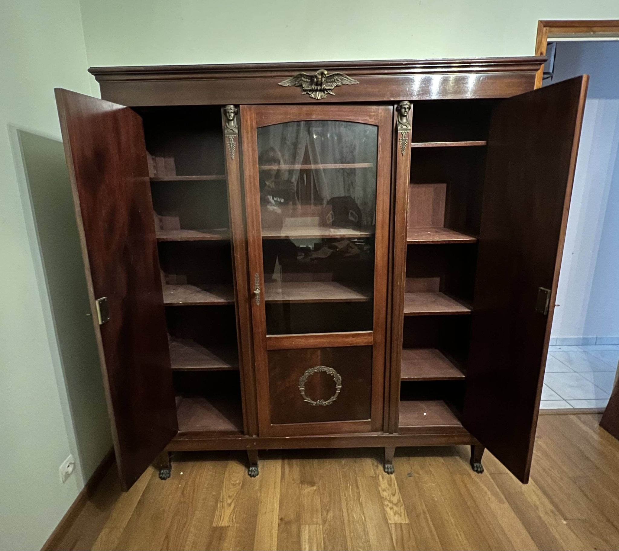 Empire mahogany and bronze armoire – France, 19th century