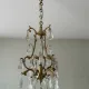 Antique chandelier with pendants – Louis XV style – gilded brass