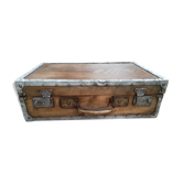 Old waxed wooden suitcase
