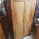 Secrétaire ancien scriban vintage en bois de noyer style Louis XV