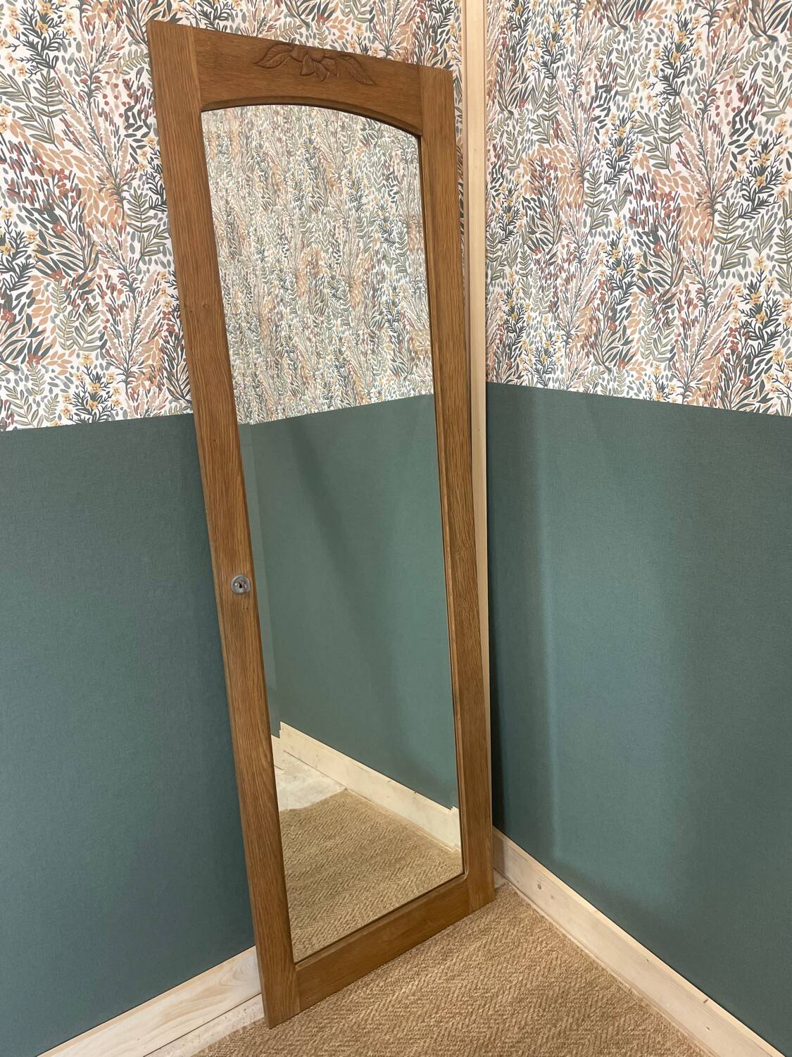 Oak mirror