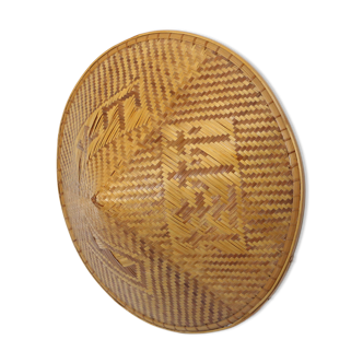 Vintage Chinese hat, bohemian wall decoration