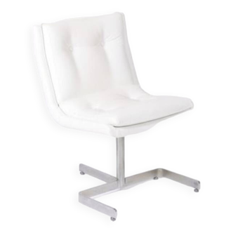 Raphael Raffel white leather armchair