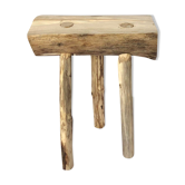 Wooden tripod farm stool