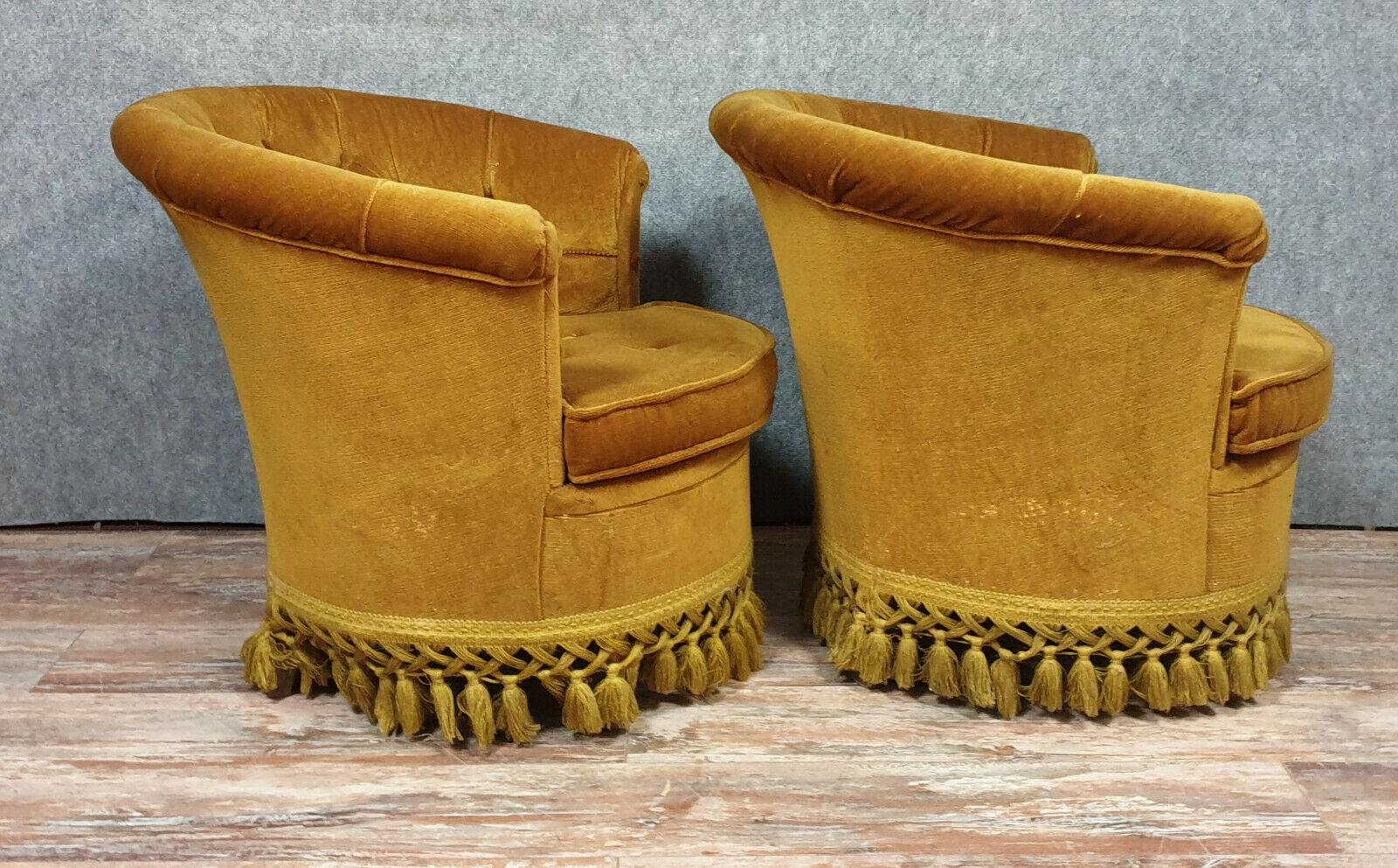 Pair of toad chairs in the shape of the Napoleon III era around 1850