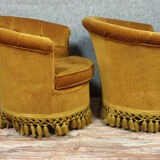 Pair of toad chairs in the shape of the Napoleon III era around 1850