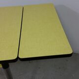 Table and chairs in formica yellow