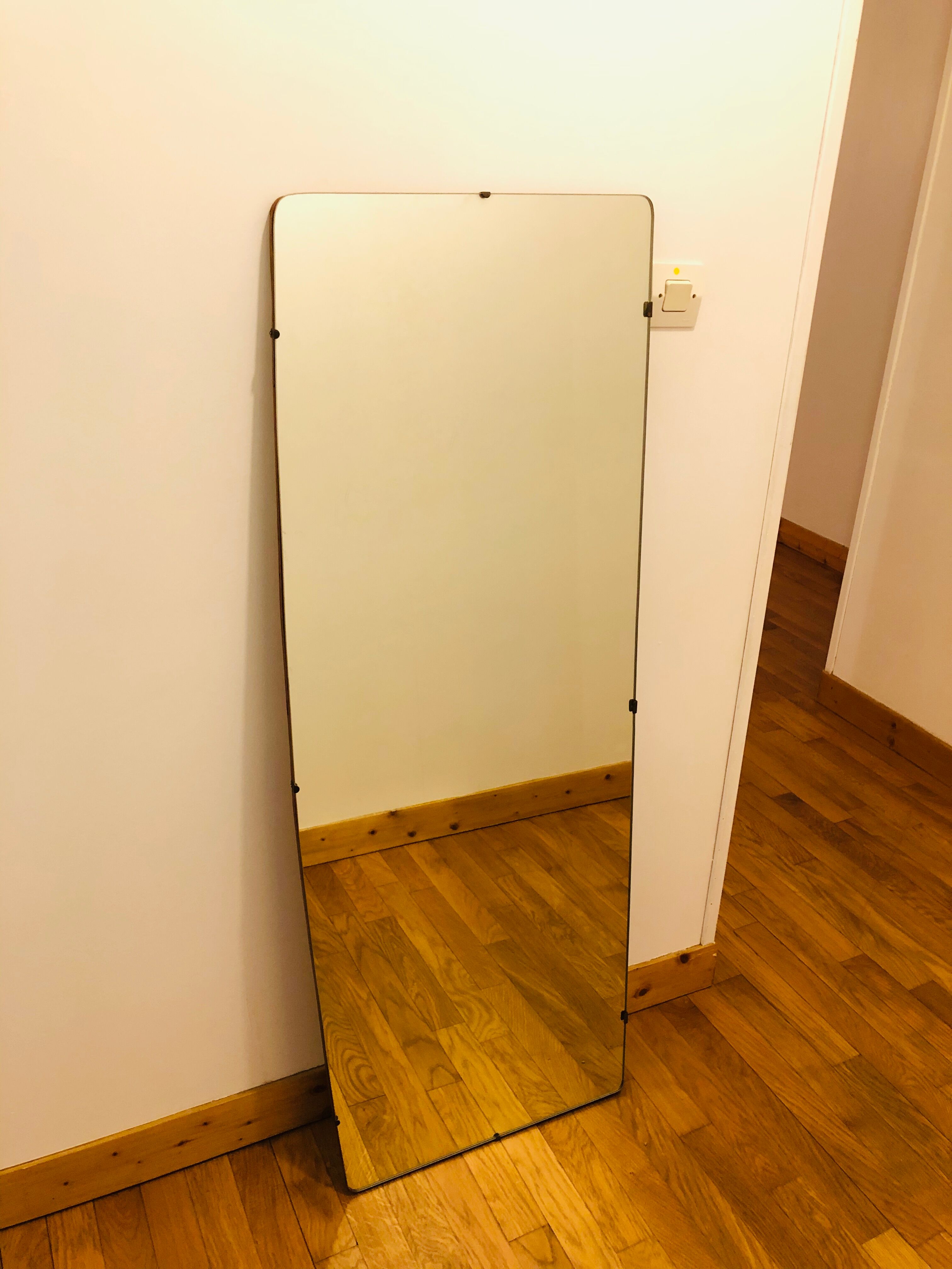 Scandinavian teak mirror 128x47cm
