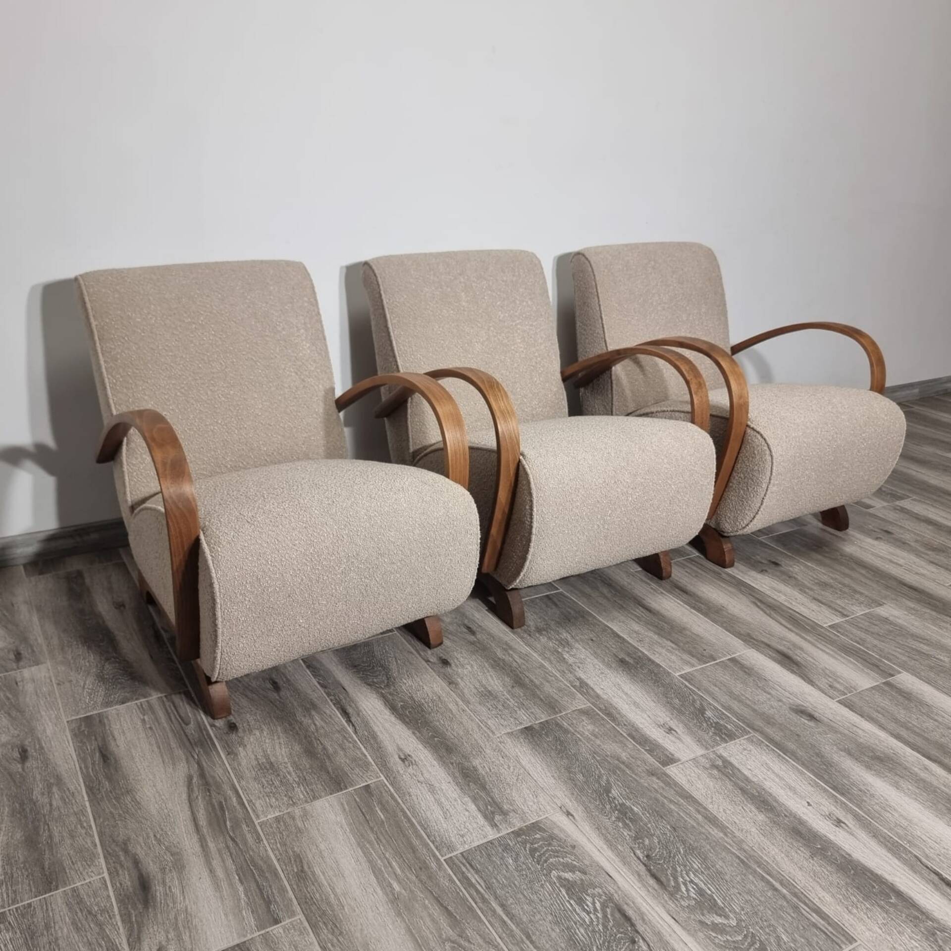 Armchairs from Jindrich Halabala, 1940s, Set of 3