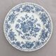Series of 6 flat plates in English porcelain