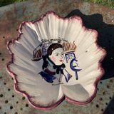 Hand-painted small maraîchine fruit cup signed by Henry Simon vintage