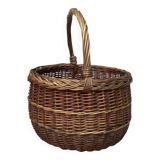 Small round wicker basket – 1970s
