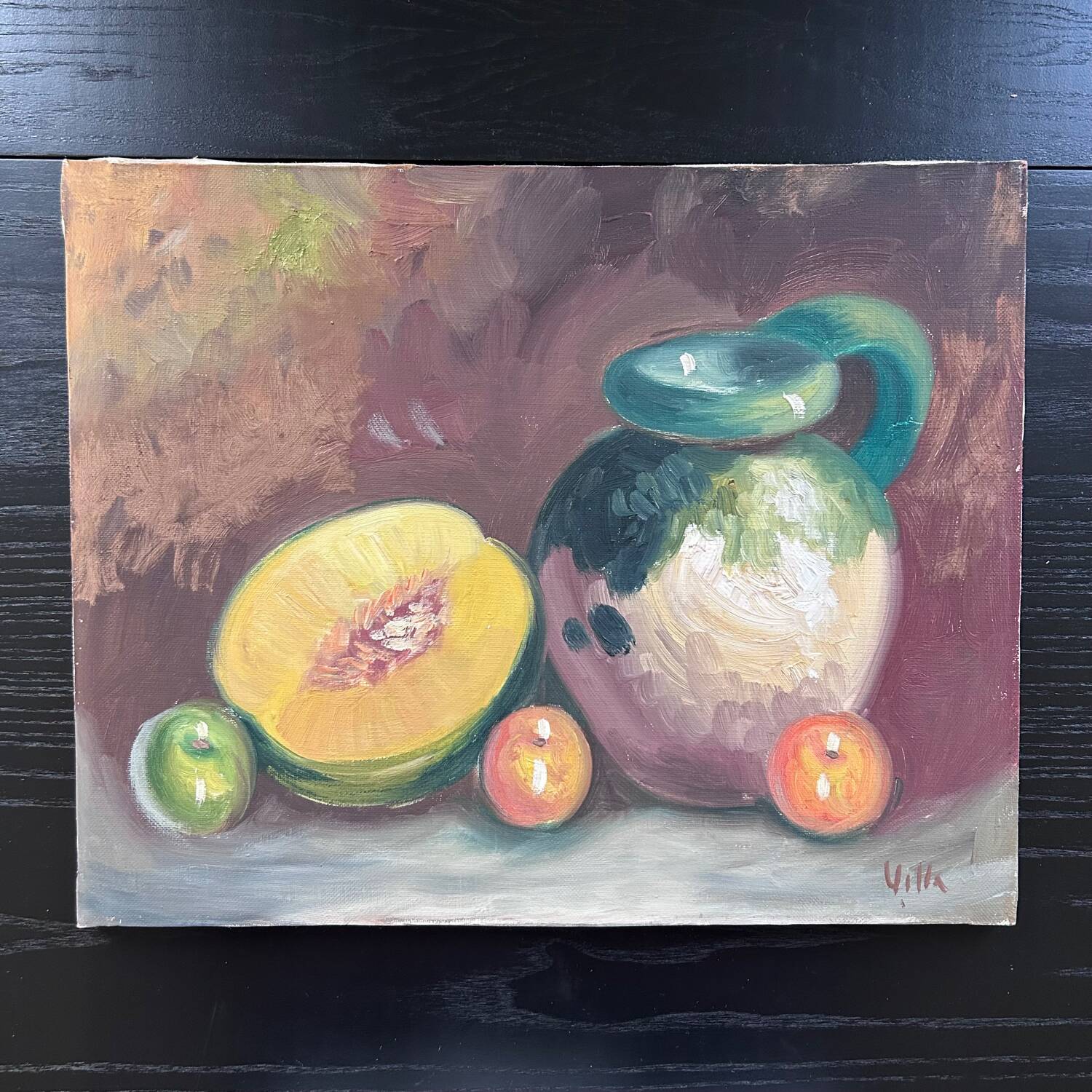 Pitcher and melon painting