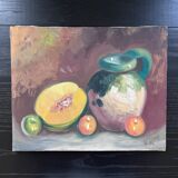 Pitcher and melon painting