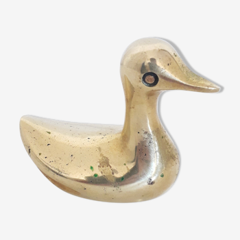 Vintage duck in solid brass - 1960