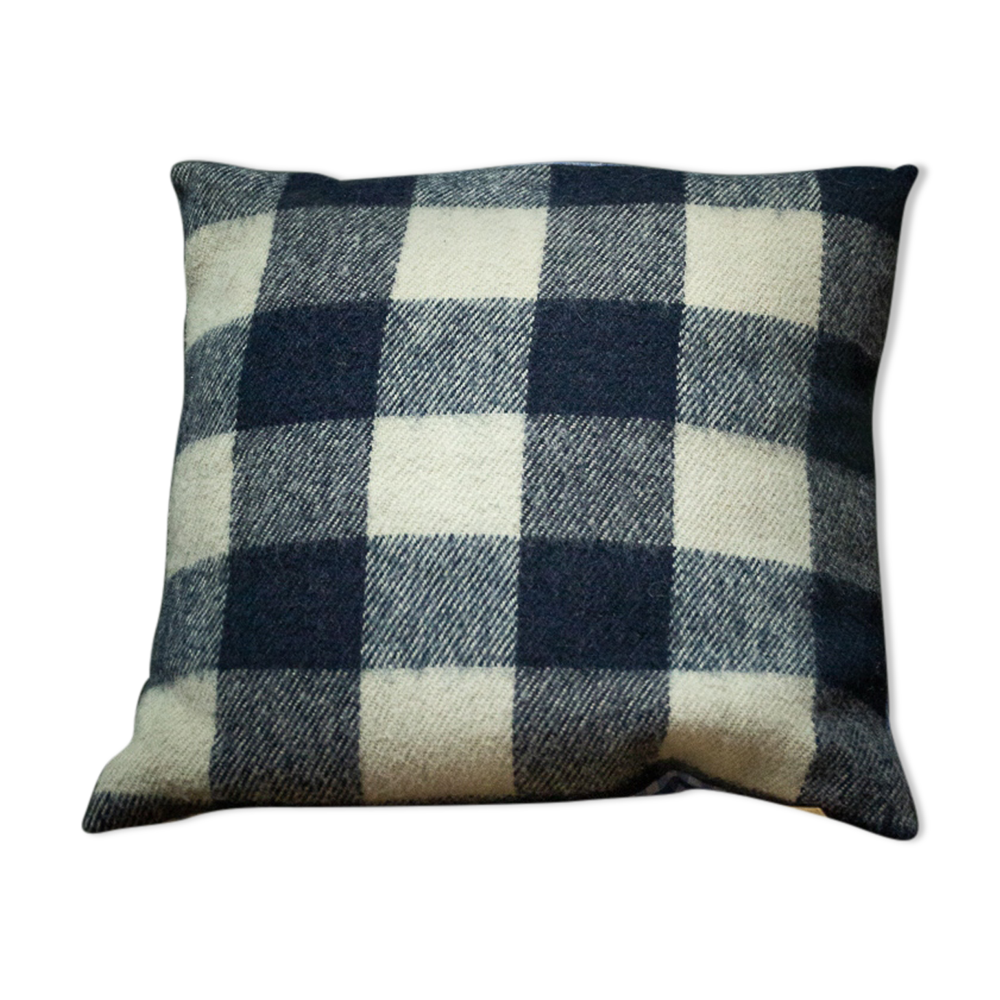 Wool checkered cushion cover 45x45cm