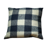 Housse de coussin à carreaux en laine 45x45cm