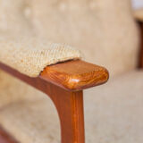 Danish teak armchair & stool from OD Møbler, 1960s
