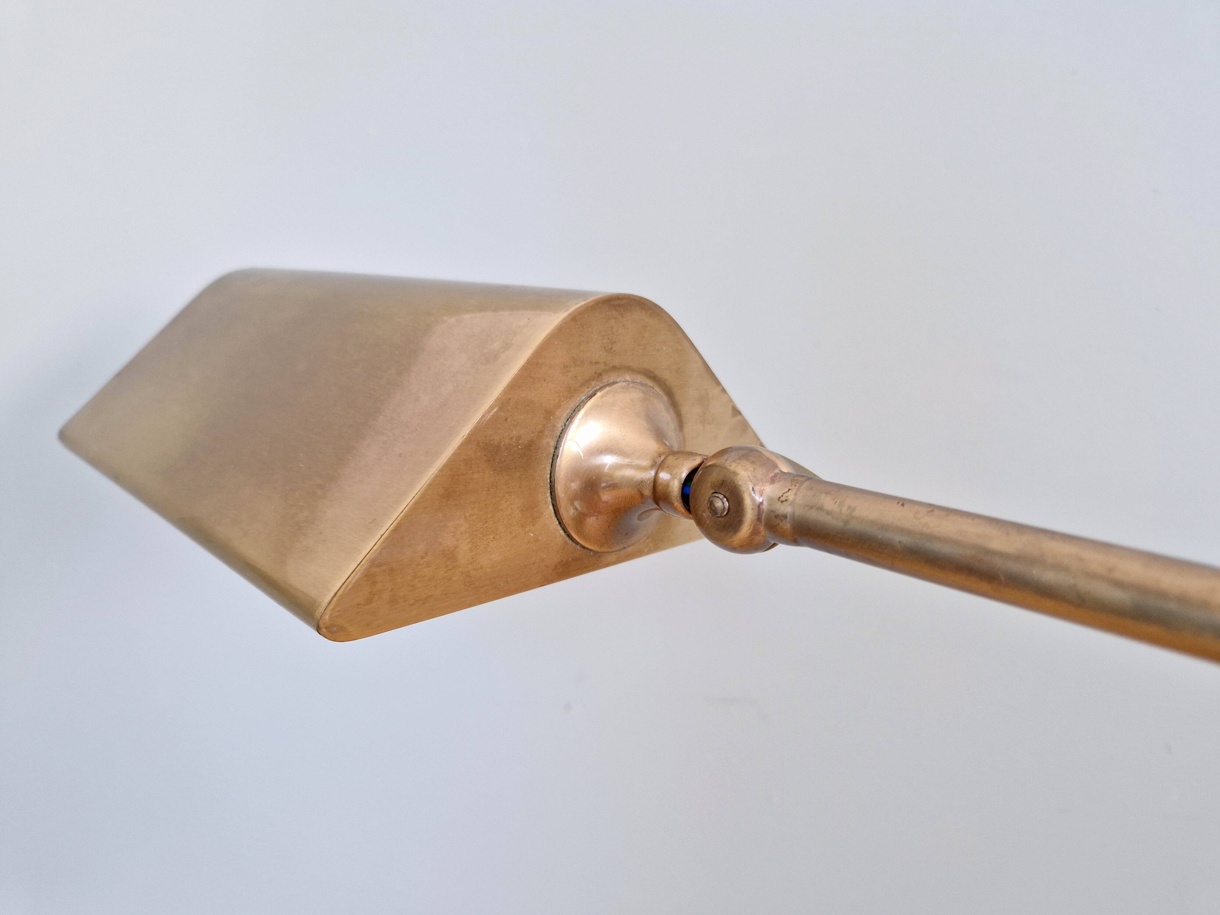 Brass floor lamp, Florian Schulz, Reiminterline, 1970